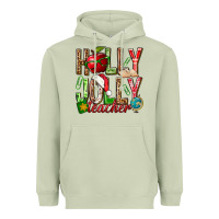 Matcha holly jolly teacher Heavyweight Hoodie - NancyCooperArtShop