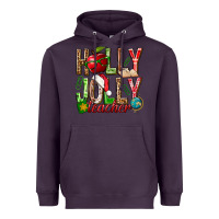 Plum holly jolly teacher Heavyweight Hoodie - NancyCooperArtShop