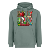 Sage holly jolly teacher Heavyweight Hoodie - NancyCooperArtShop