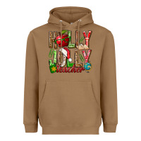 Toasted Coconut holly jolly teacher Heavyweight Hoodie - NancyCooperArtShop