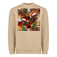 Christmas Horse Leopard Tartan Heavyweight Sweatshirt | Teevron