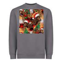 Storm christmas horse leopard tartan Heavyweight Sweatshirt - FaDigitalArtStudio