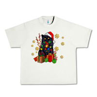Pistachio black cat meowy christmas Urban Heavy Tee - AdoDesignShop