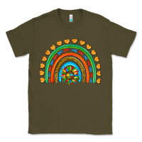 Army Green autism heart ribbon rainbow Classic Tee - AdoDesignShop