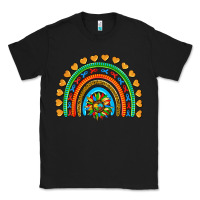 Black autism heart ribbon rainbow Classic Tee - AdoDesignShop