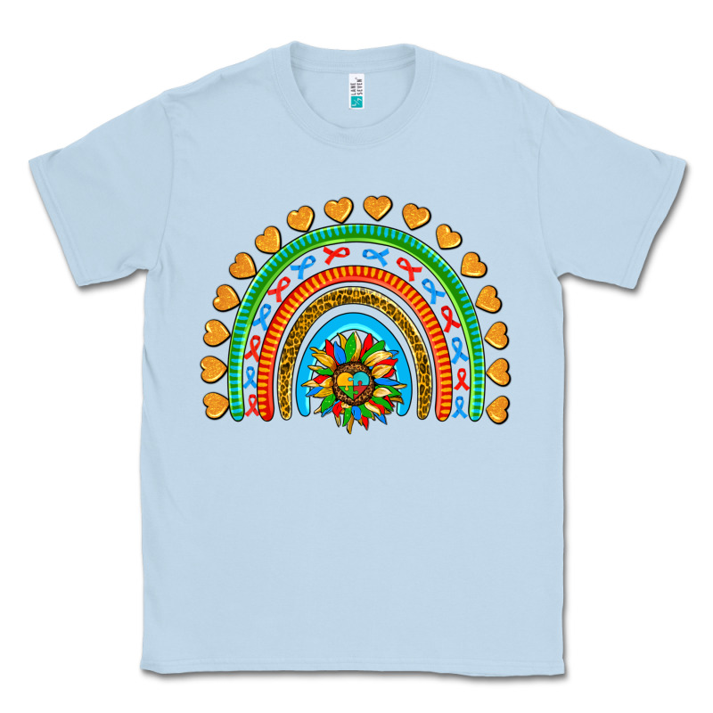 Autism Heart Ribbon Rainbow Classic Tee by AdoDesignShop | Teevron