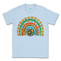 Dusty Blue autism heart ribbon rainbow Classic Tee - AdoDesignShop