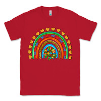 Red autism heart ribbon rainbow Classic Tee - AdoDesignShop