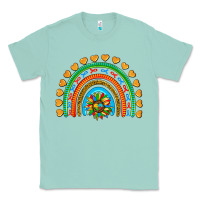Seafoam autism heart ribbon rainbow Classic Tee - AdoDesignShop