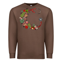 Chestnut custom name christmas stethoscope Premium Sweatshirt - MaliasSmallBusiness