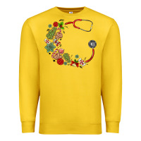 Lemon custom name christmas stethoscope Premium Sweatshirt - MaliasSmallBusiness