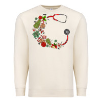 Sandshell custom name christmas stethoscope Premium Sweatshirt - MaliasSmallBusiness