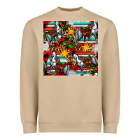 Mushroom christmas horse leopard tartan Heavyweight Sweatshirt - FaDigitalArtStudio