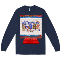 Navy all american nurse 12 oz regular can cooler Long Sleeve Tee - Artiststas