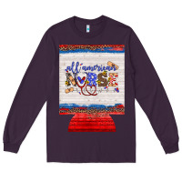Plum all american nurse 12 oz regular can cooler Long Sleeve Tee - Artiststas
