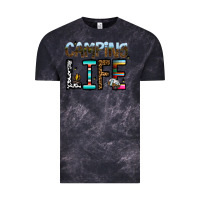 Cloud Black camping life Vintage Tee - CowhideDigitalArt