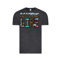 Vintage Black camping life Vintage Tee - CowhideDigitalArt