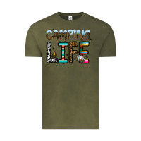 Vintage Olive camping life Vintage Tee - CowhideDigitalArt