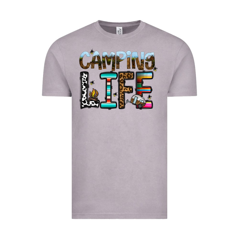 Camping Life Vintage Tee by CowhideDigitalArt | Teevron