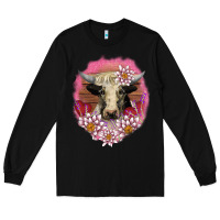 Black v.d lotus and cow Long Sleeve Tee - AdoDesignShop