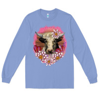 Colony Blue v.d lotus and cow Long Sleeve Tee - AdoDesignShop