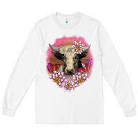 White v.d lotus and cow Long Sleeve Tee - AdoDesignShop