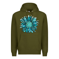 Army Green winter sunflower Premium Hoodie - Jasminsmagicworld