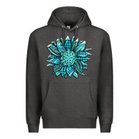 Charcoal Heather winter sunflower Premium Hoodie - Jasminsmagicworld