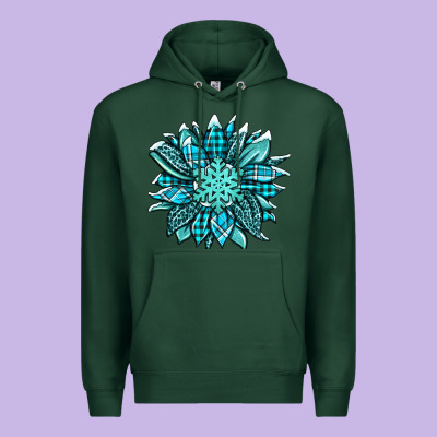 Winter Sunflower Premium Hoodie Designed By Jasminsmagicworld