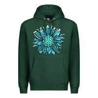 Sports Green winter sunflower Premium Hoodie - Jasminsmagicworld