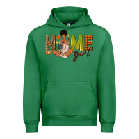 Emerald Home girl Fall afro girl Urban Hoodie - NancyCooperArtShop