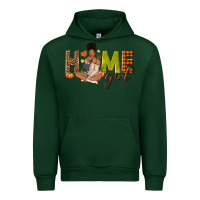Forest Green Home girl Fall afro girl Urban Hoodie - NancyCooperArtShop