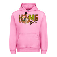 Fuchsia Pink Home girl Fall afro girl Urban Hoodie - NancyCooperArtShop
