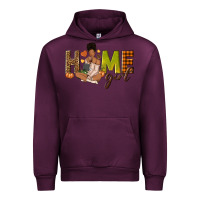 Mauve Wine Home girl Fall afro girl Urban Hoodie - NancyCooperArtShop