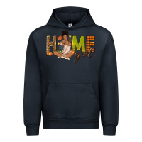 Navy Home girl Fall afro girl Urban Hoodie - NancyCooperArtShop