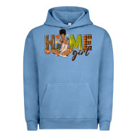 Pigment Pebble Blue Home girl Fall afro girl Urban Hoodie - NancyCooperArtShop