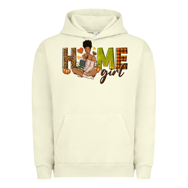 Home Girl Fall Afro Girl Urban Hoodie by NancyCooperArtShop | Teevron