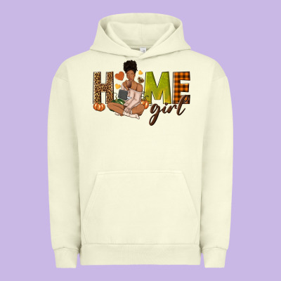 Home Girl Fall Afro Girl Urban Hoodie Designed By Nancycooperartshop