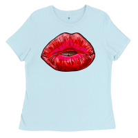Baby Blue kiss Ladies Tee - AdoDesignShop