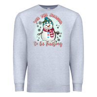 Heather Grey 'tis the season to be freezing Premium Sweatshirt - MaliasSmallBusiness