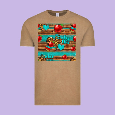Teacher Life Seamless Pattern Vintage Tee Designed By Hra Design Shop