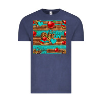 Vintage Denim teacher life seamless pattern Vintage Tee - HRA Design Shop