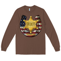Chestnut sheriff american flag Long Sleeve Tee - JahusDesignShop