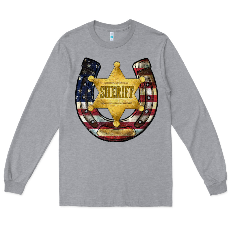 Sheriff American Flag Long Sleeve Tee by JahusDesignShop | Teevron