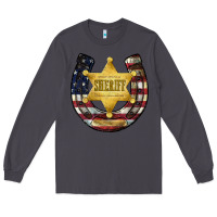 Smoke sheriff american flag Long Sleeve Tee - JahusDesignShop