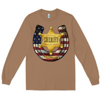 Toasted Coconut sheriff american flag Long Sleeve Tee - JahusDesignShop