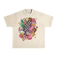 Sandshell pink christmas lightning bolt Urban Heavy Tee - AdoDesignShop