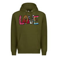 Army Green our lady of guadalupe love Premium Hoodie - Jasminsmagicworld