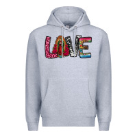 Heather Grey our lady of guadalupe love Premium Hoodie - Jasminsmagicworld