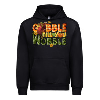 Black Gobble till you wobble turkey thanksgiving Urban Hoodie - NancyCooperArtShop